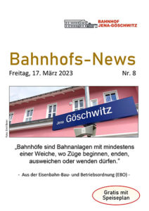 Ausgabe 8 der Göschwitzer Bahnhofszeitung.